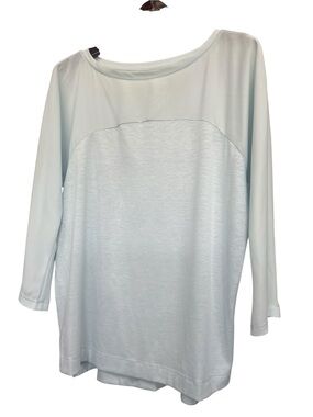 Lou & Grey Pale Blue Long Sleeve Relaxed Top From Anthropologie